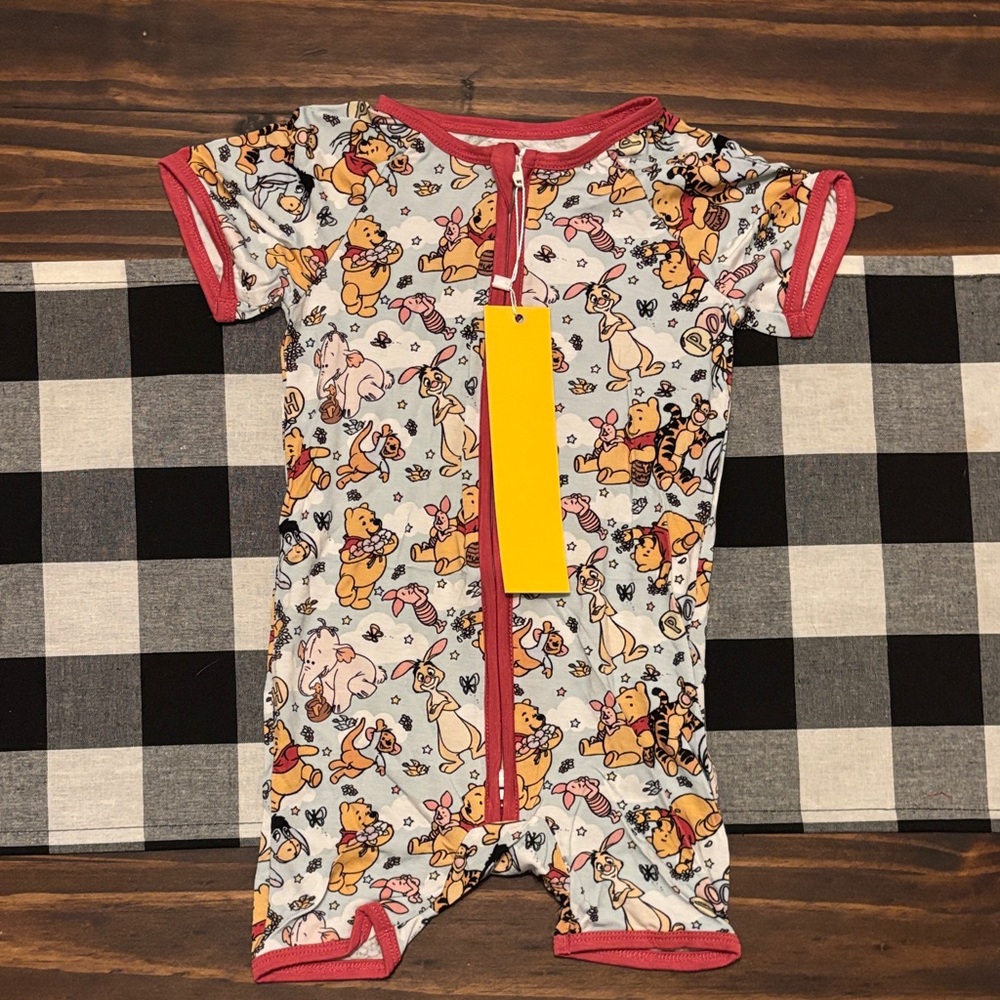 Winnie the Pooh and Friends 2T bamboo zippie one piece new